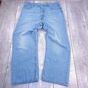 Levis Premium Jeans Womens 32x27 Blue Ribcage Straight Ankle Denim Pants